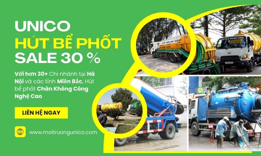 hút bể phốt tại Cầu Giấy ưu đãi 30%