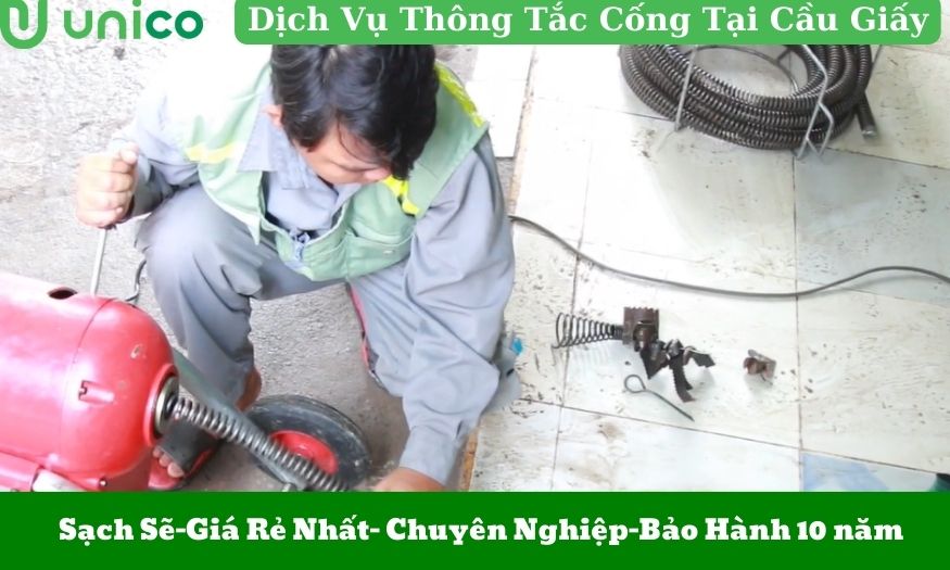 Dich vụ thông tắc cống tại cầu giấy